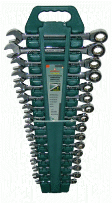 Фотография: Набор ключей комбинированных трещоточных 8-24мм, 16 пр.